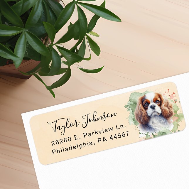 Cavalier King Charles Spaniel Return Address Label (Creator Uploaded)