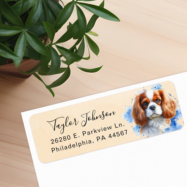 Cavalier King Charles Spaniel Return Address Label (Creator Uploaded)