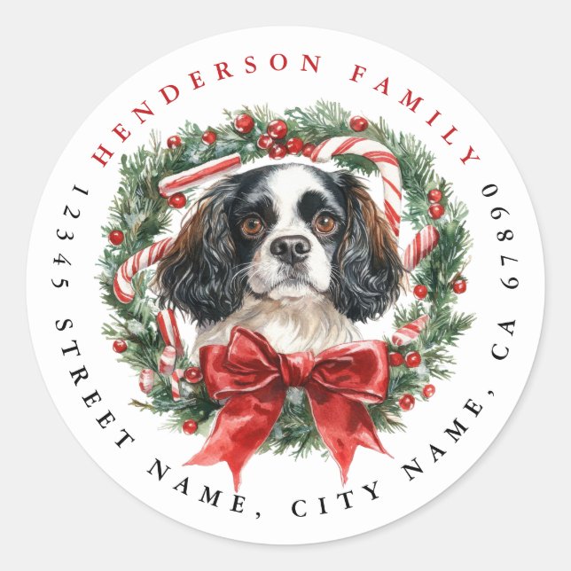 Cavalier King Charles Spaniel Round Stickers (Front)