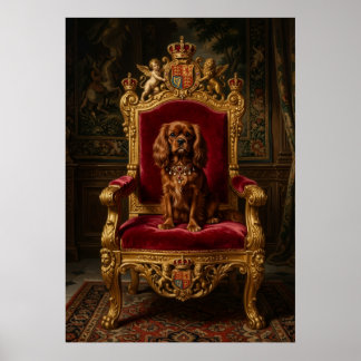 Cavalier King Charles Spaniel Royal Throne Crown P Poster