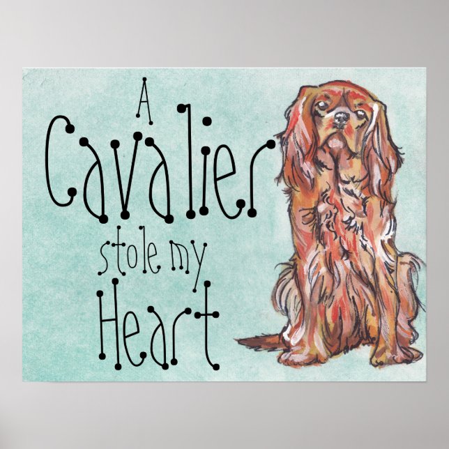 cavalier king charles spaniel ruby art poster (Front)
