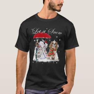 Cavalier King Charles Spaniel Santa Christmas Snow T-Shirt