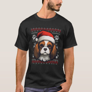 Cavalier King Charles Spaniel Santa Hat Christmas  T-Shirt