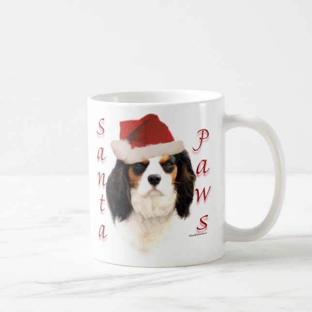 Cavalier King Charles Spaniel Santa Paws Coffee Mug (Right)