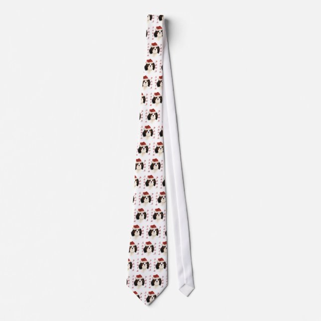 Cavalier King Charles Spaniel Santa Paws Tie (Front)