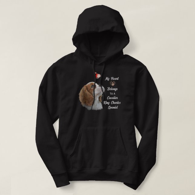 Cavalier King Charles Spaniel Shirt, dog mum, dad  Hoodie (Design Front)