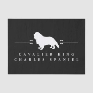 Cavalier King Charles Spaniel silhouette -2- Tissue Paper