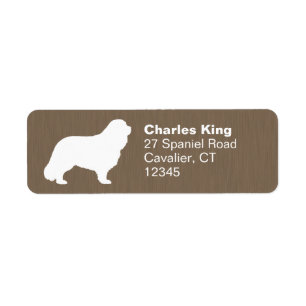 Cavalier King Charles Spaniel Silhouette Address Return Address Label