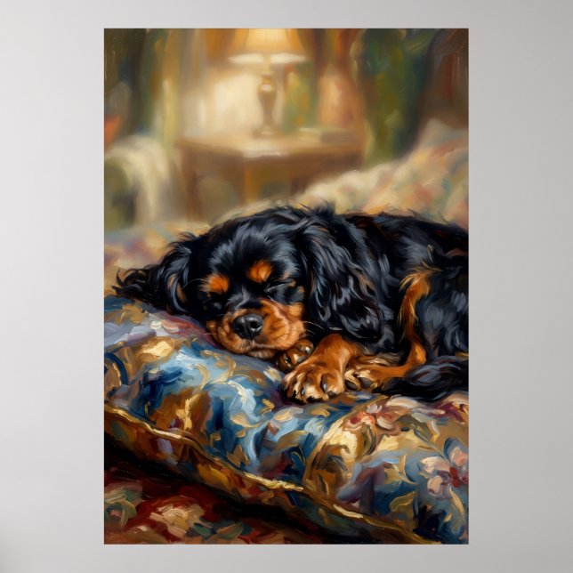 Cavalier King Charles Spaniel Sleeping Poster | Oi (Front)