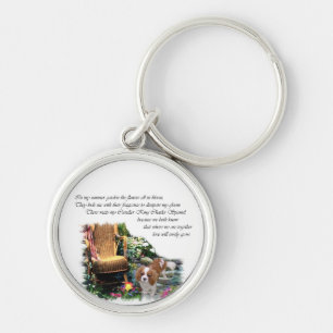 Cavalier King Charles Spaniel Summer Garden Key Ring