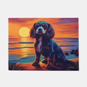 Cavalier King Charles Spaniel Sunset / Sunrise  Doormat