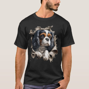 Cavalier King Charles Spaniel Tearing Out Ripping T-Shirt