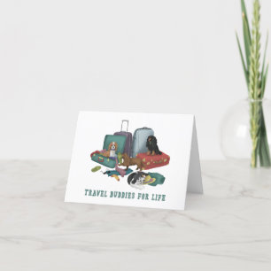 Cavalier King Charles Spaniel Travel Design Thank You Card