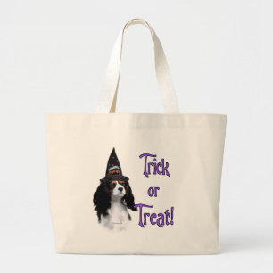 Cavalier King Charles Spaniel Trick Large Tote Bag
