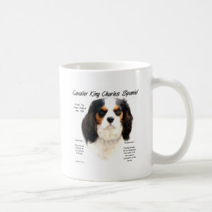 Cavalier King Charles Spaniel (tricolor) History Coffee Mug