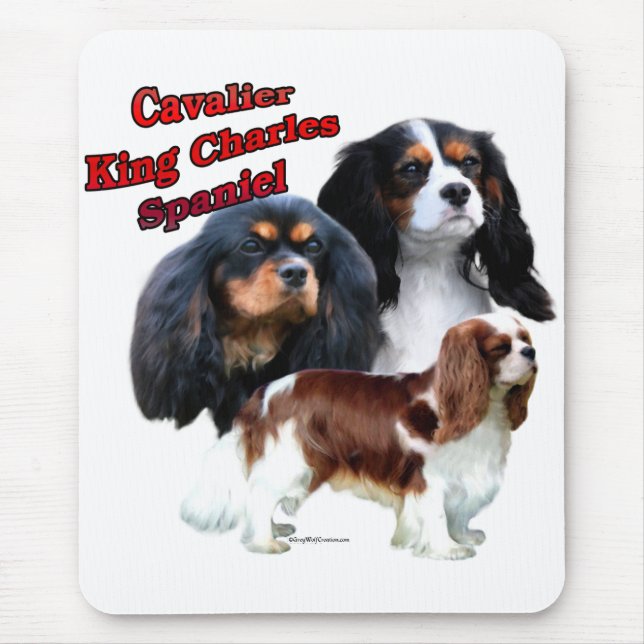 Cavalier King Charles Spaniel Trio 2 Mouse Pad (Front)