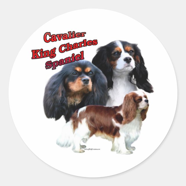 Cavalier King Charles Spaniel Trio 2 - Sticker (Front)
