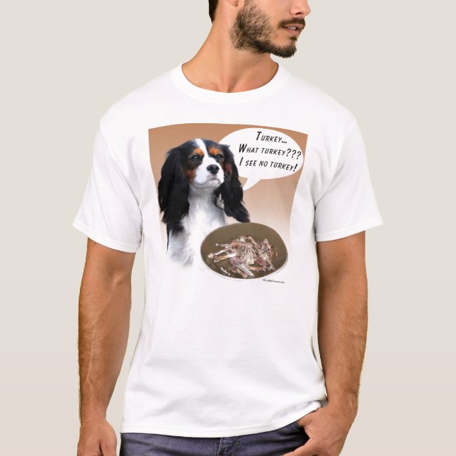 Cavalier King Charles Spaniel Turkey T-Shirt (Front)