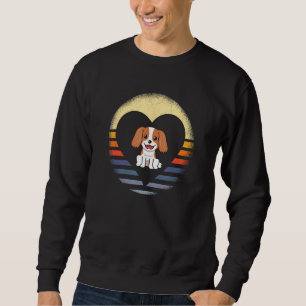 Cavalier King Charles Spaniel Vintage Heart Funny Sweatshirt