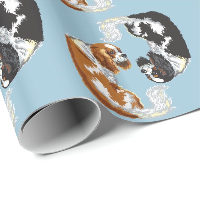 cavalier king charles spaniel wrapping paper (Roll Corner)