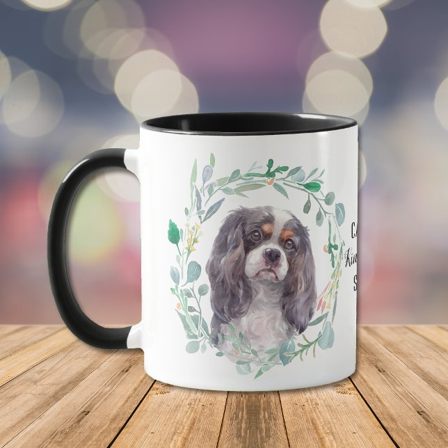 Cavalier King Charles Spaniel Wreath Coffee Mug (Creator Uploaded)