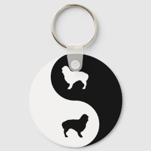 Cavalier King Charles Spaniel Yin Yang Key Ring