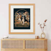 Cavalier King Charles Spaniels Antique Tapestry
