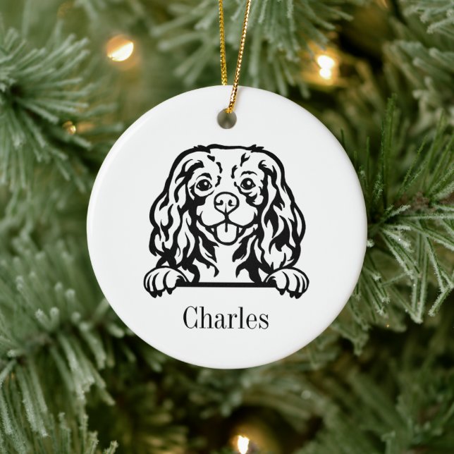 Cavalier King Charles Spaniels dog  Ceramic Ornament (Tree)