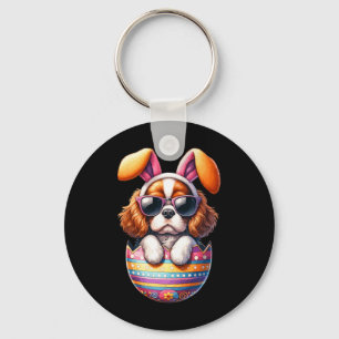 Cavalier King Charles Spaniels Dog Lover Easter Eg Key Ring