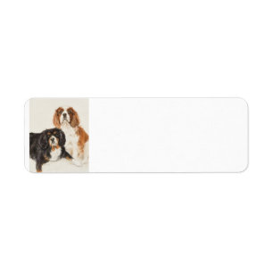 Cavalier King Charles Spaniels painting Return Address Label