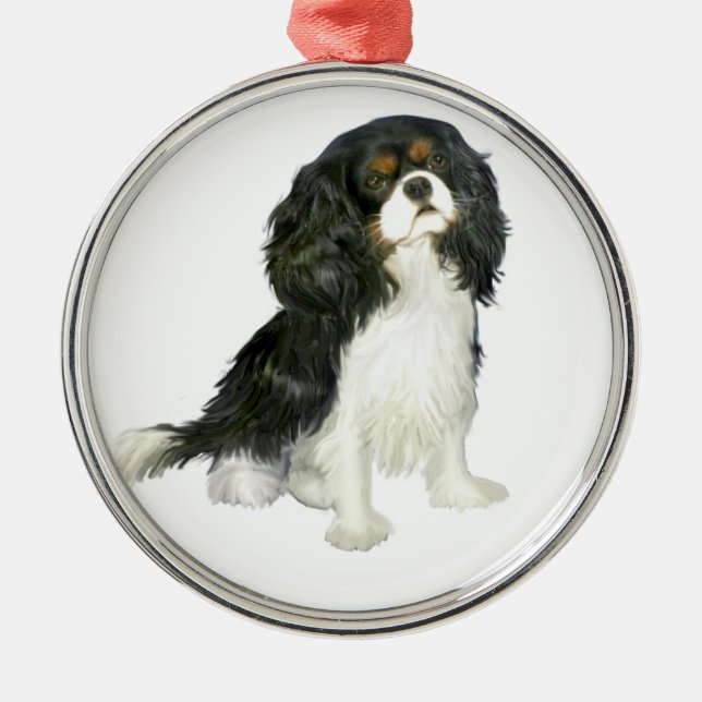 Cavalier King Charles - Tri Coloured Metal Ornament (Front)