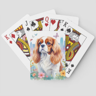 Cavalier King Charles Vintage Animal Nature City Playing Cards
