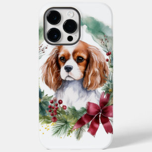 Cavalier King Christmas Wreath Festive Pup  Case-Mate iPhone 14 Pro Max Case