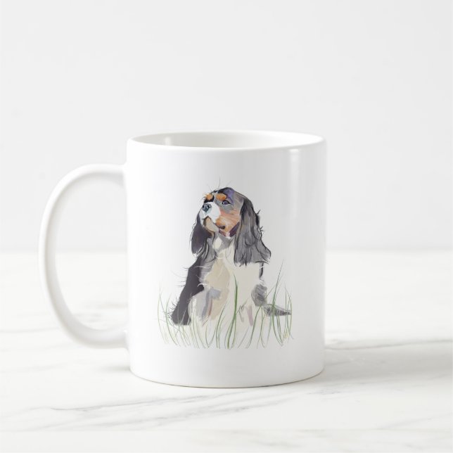 Cavalier King Coffee Mug, Dog Mom Gift Mug (Left)