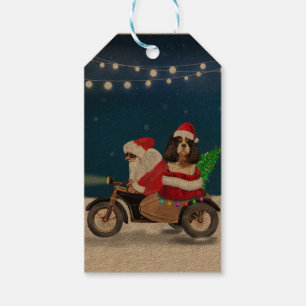 Cavalier King Dog Christmas Santa Claus  Gift Tags