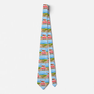 Cavalier King Dog Valentine's Day Truck Hearts Tie