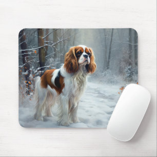 Cavalier King Let It Snow Christmas Brushed  Mouse Pad