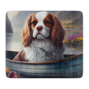 Cavalier King on a Paddle: A Scenic Adventure Cutting Board