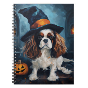 Cavalier King Pumpkins Halloween Scary  Notebook