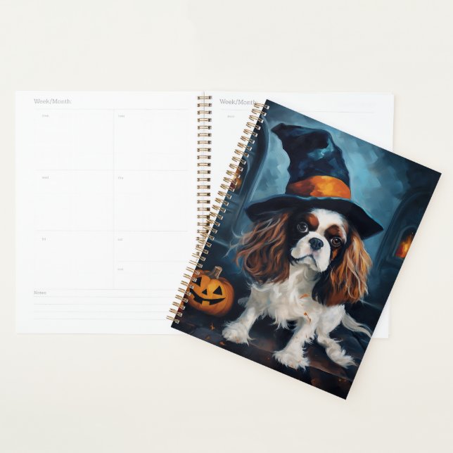 Cavalier King Pumpkins Halloween Scary  Planner (Display)