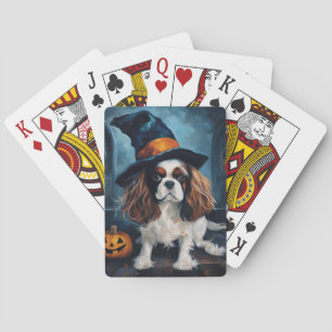 Cavalier King Pumpkins Halloween Scary Playing Cards