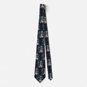 Cavalier King Pumpkins Halloween Scary  Tie