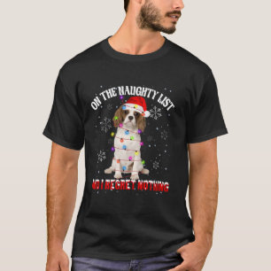 Cavalier King Santa Hat On The Naughty List I Regr T-Shirt