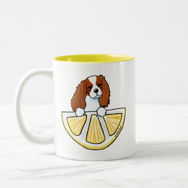 Cavalier Life Lemons Two-Tone Coffee Mug (Left)