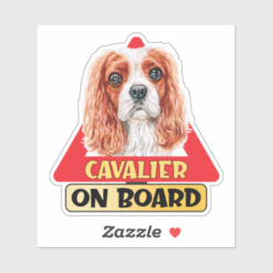 Cavalier On Board Spaniel Dog Red Traffic Sign