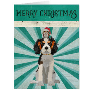 CAVALIER & OWL Christmas Card