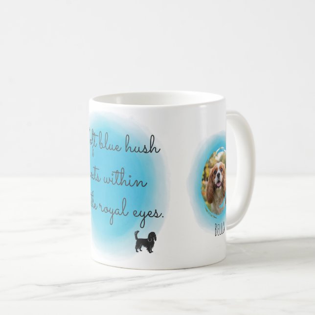 Cavalier Pastel Blue Mug with Custom Photos (Front Right)