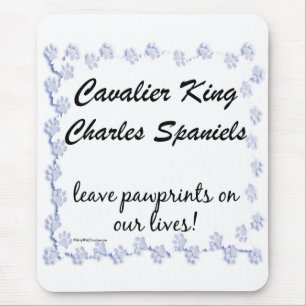 Cavalier Pawprints Mouse Pad