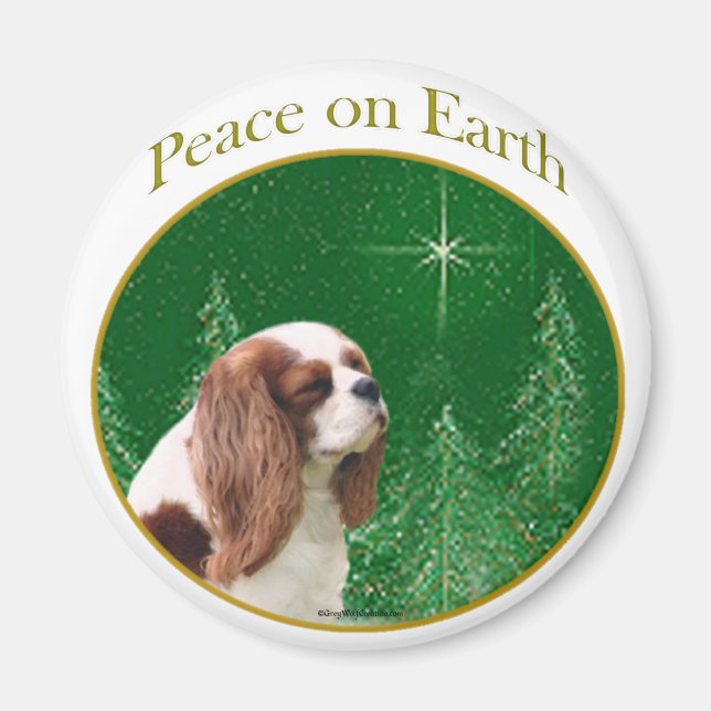 Cavalier Peace on Earth Magnet (Front)