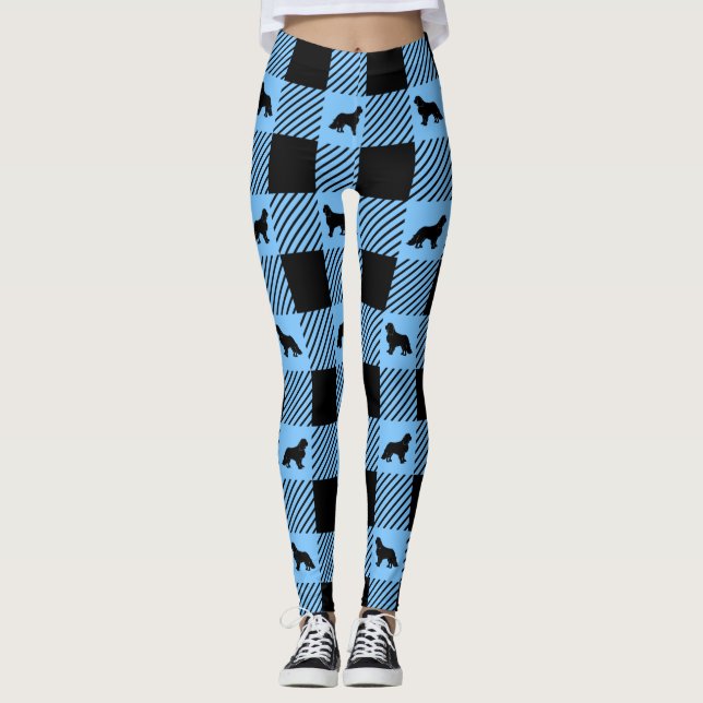 Cavalier Silhouette and Gingham Plaid   Leggings (Front)